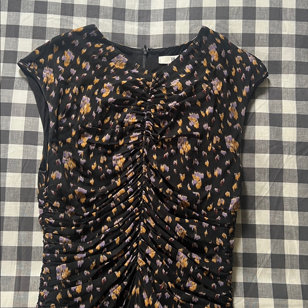 Banana Republic Black Dress with Floral Accents